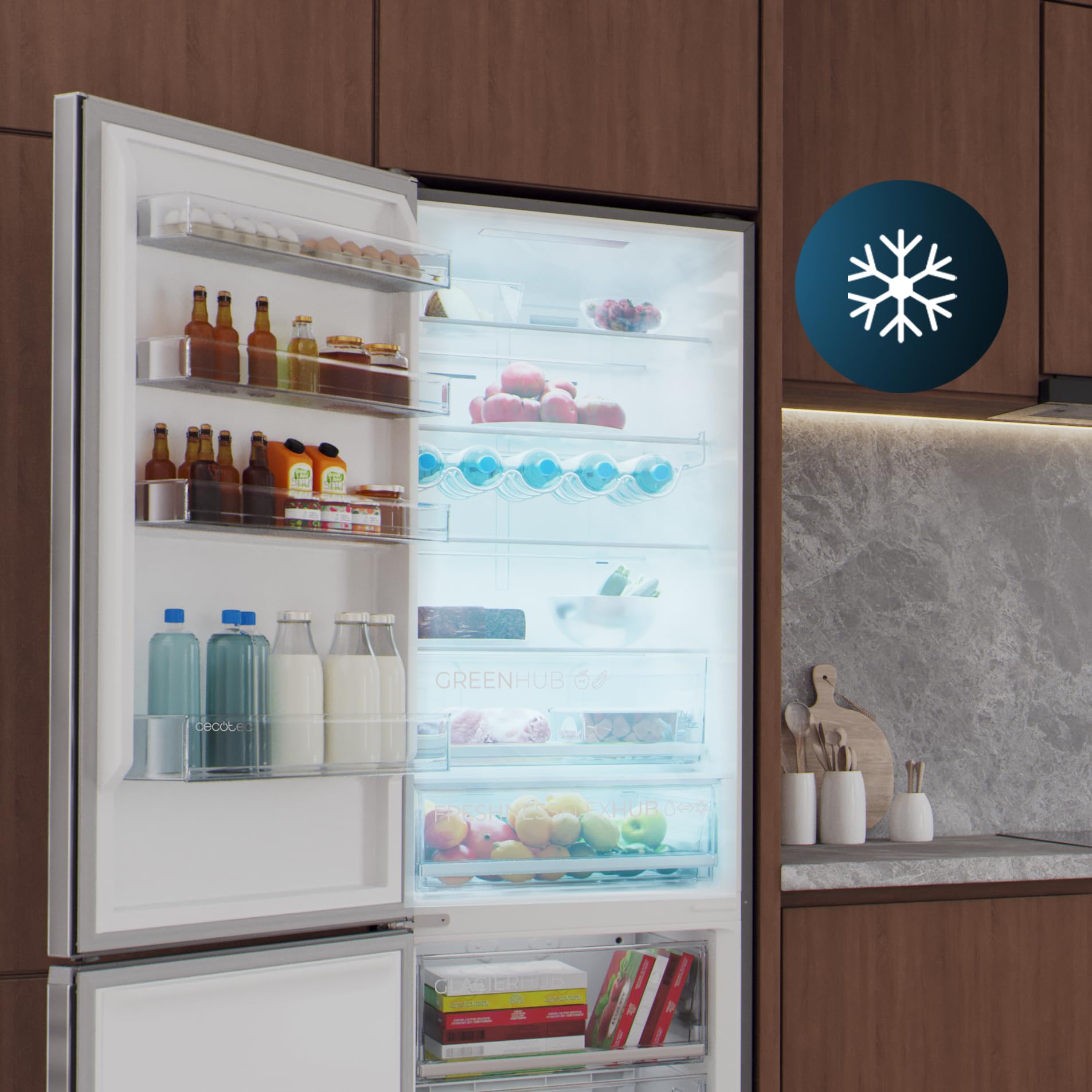 cecotec-bolero-coolmarket-combi-456-k-hlschrank-dunkel-456-l image 6