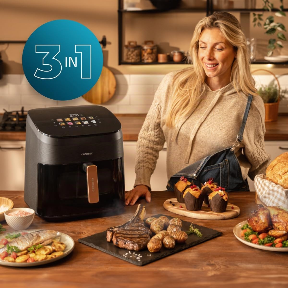 cecotec-cecofry-grill-smokin-6500-hei-luftfritteuse-6-5-l image 6