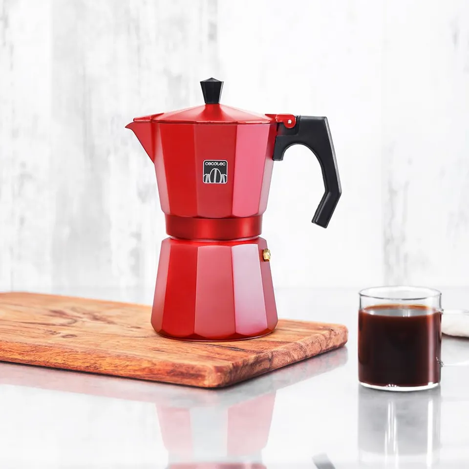cecotec-mokclassic-900-espressokanne-rot-aluminium-induktion image 1