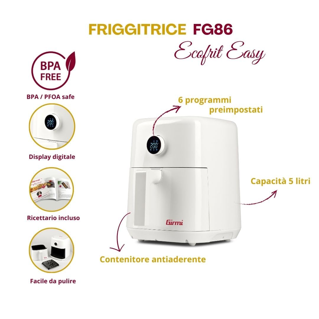 girmi-fg86-ecofrit-easy-luftfritteuse-5-liter-1400w image 2