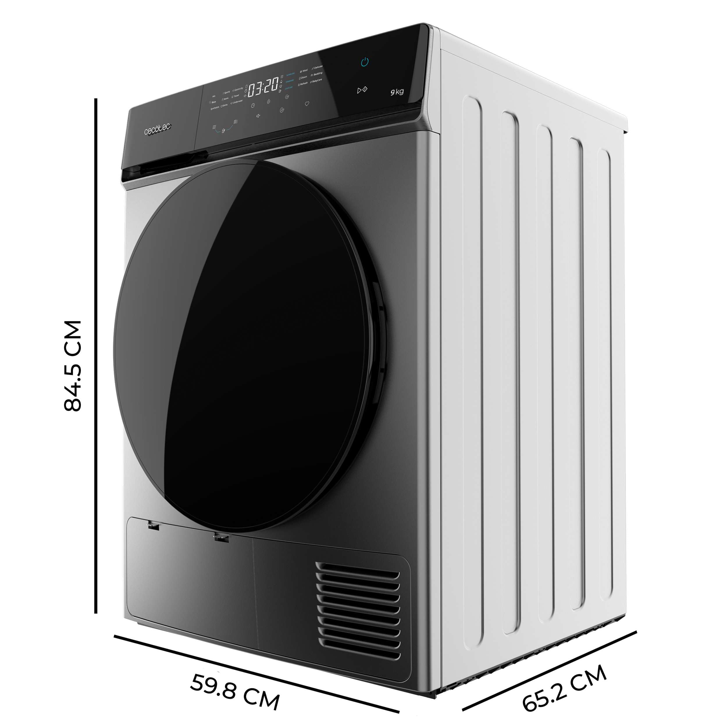 cecotec-bolero-dry-9400-w-rmepumpentrockner-9-kg-edelstahl image 2