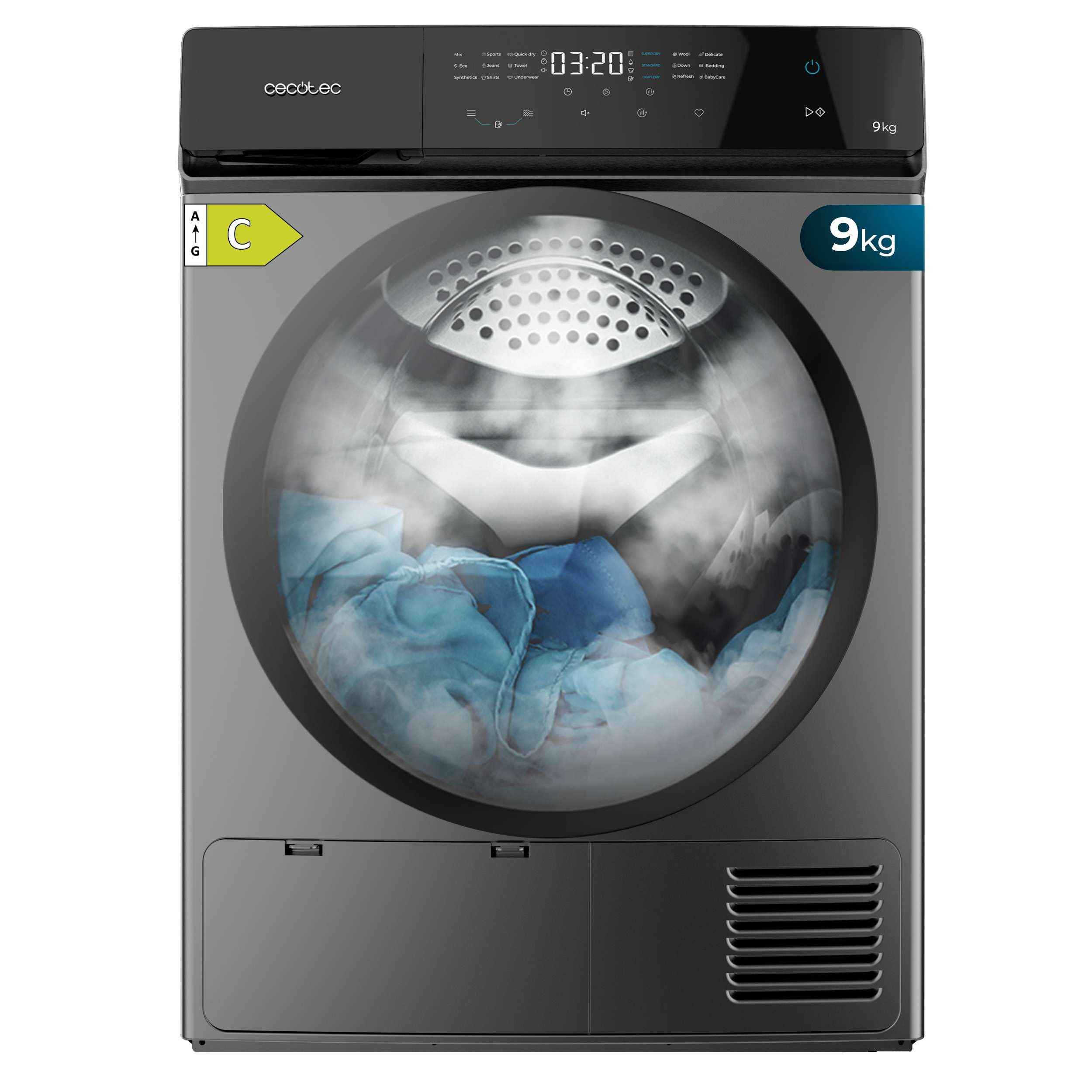 cecotec-bolero-dry-9400-w-rmepumpentrockner-9-kg-edelstahl image 1