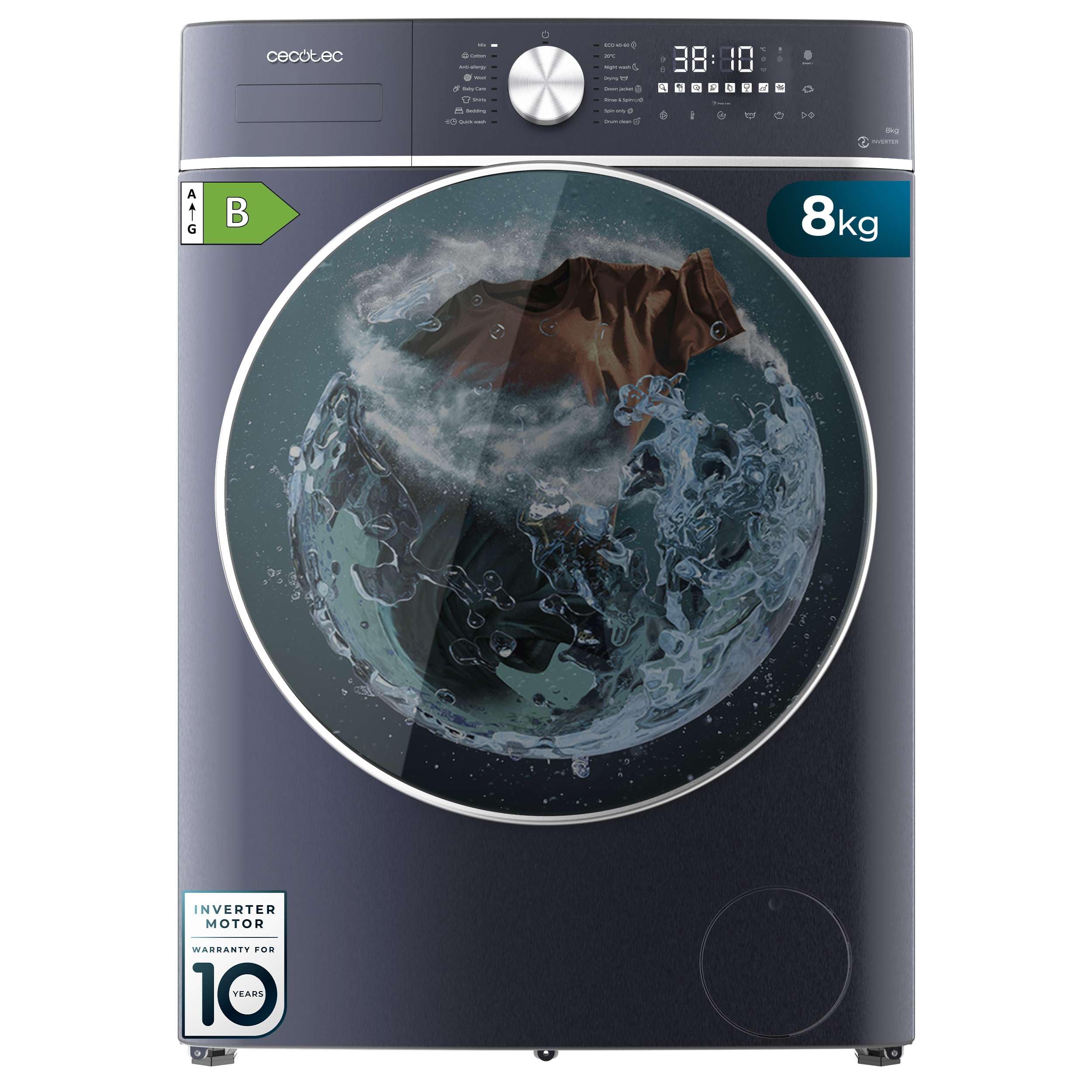 cecotec-bolero-wash-dry-8580-waschtrockner-8-5-kg-ice-blue image 1