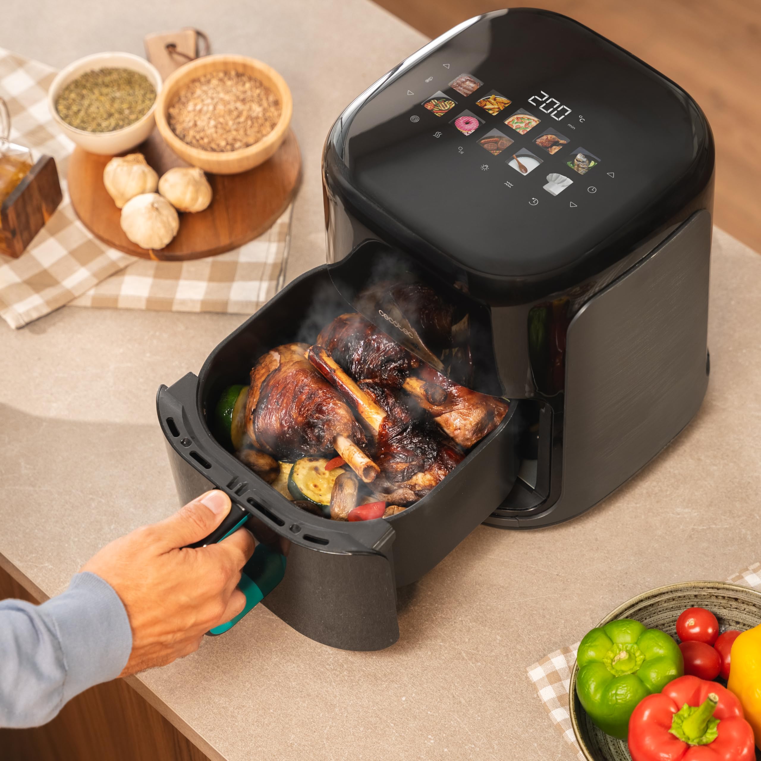 cecotec-cecofry-grill-smokin-prime-hei-luftfritteuse-6-5l image 3
