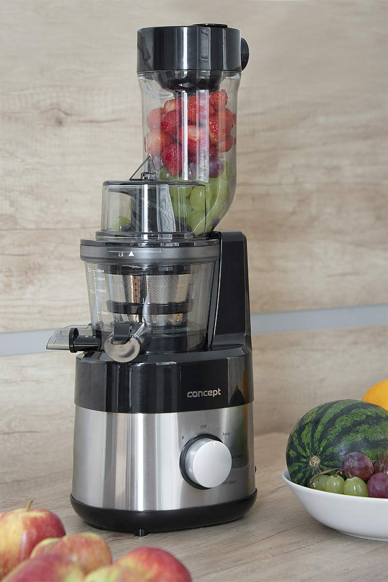 concept-lo7080-slow-juicer-entsafter-200w-schwarz-edelstahl image 2