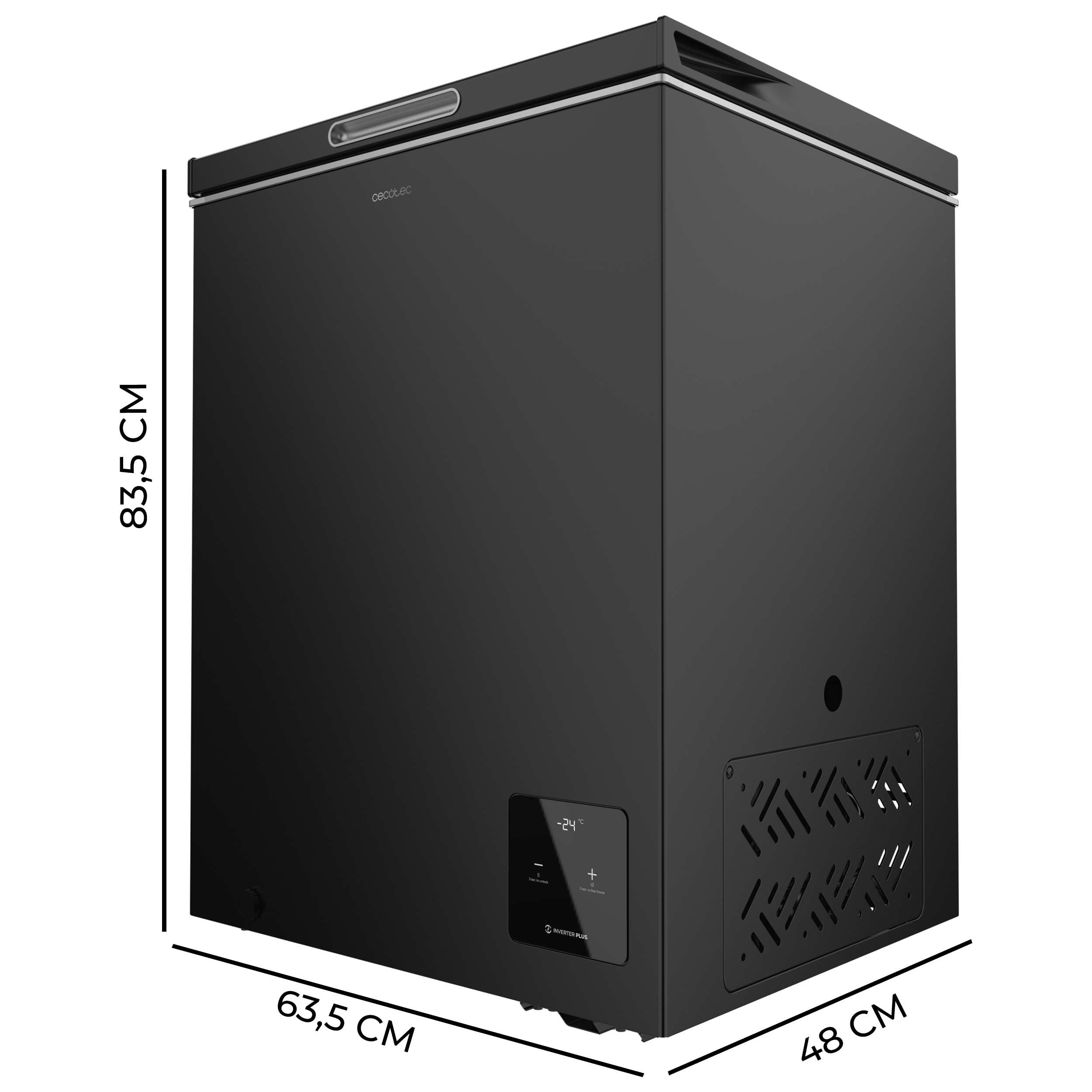 cecotec-bolero-coolmarket-chest-142-black-gefriertruhe-142-l image 2