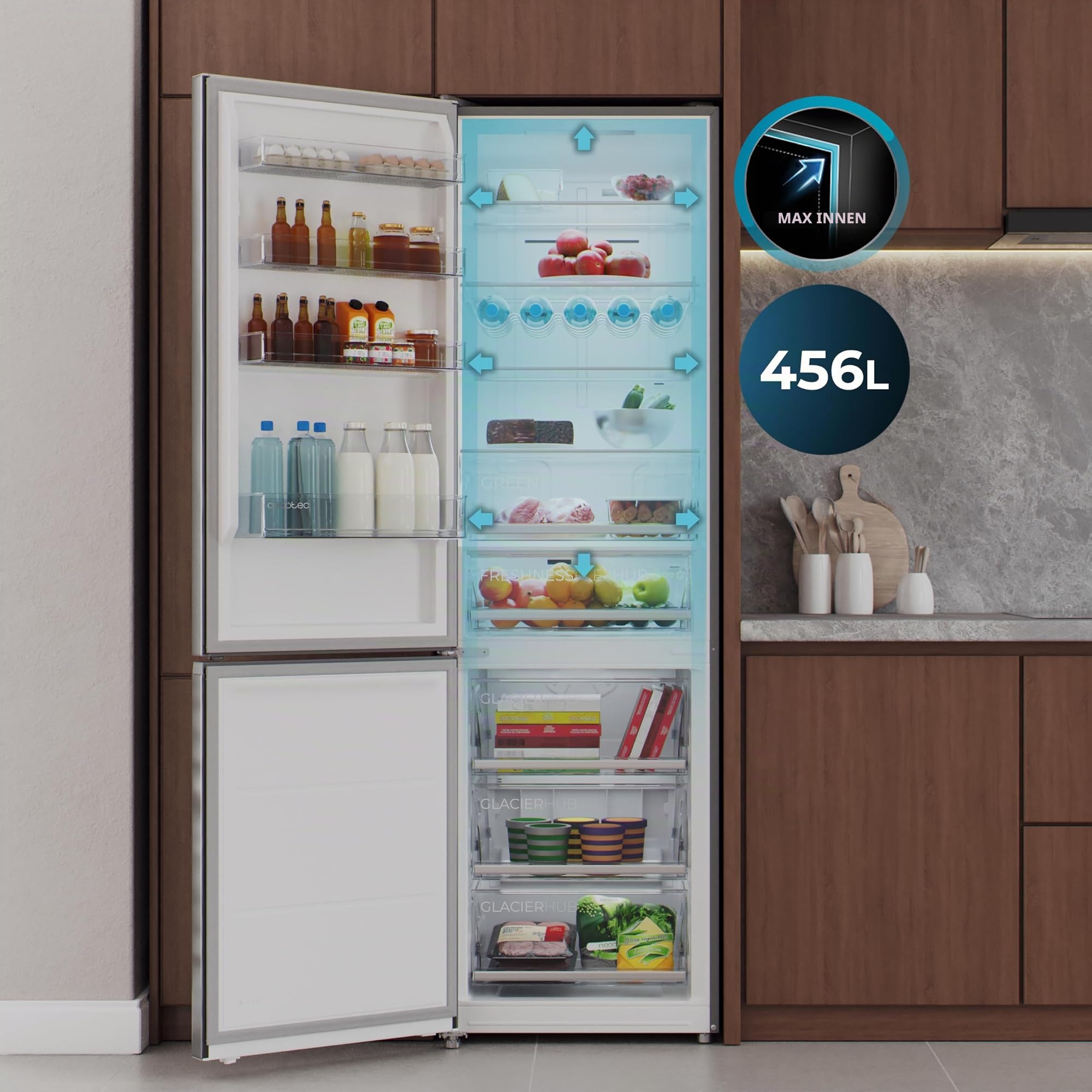 cecotec-bolero-coolmarket-combi-456-k-hlschrank-dark-no-frost image 5