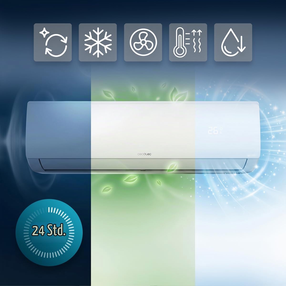 cecotec-airclima-9000-smartfresh-split-klimaanlage-9000-btu-fernbedienung image 8