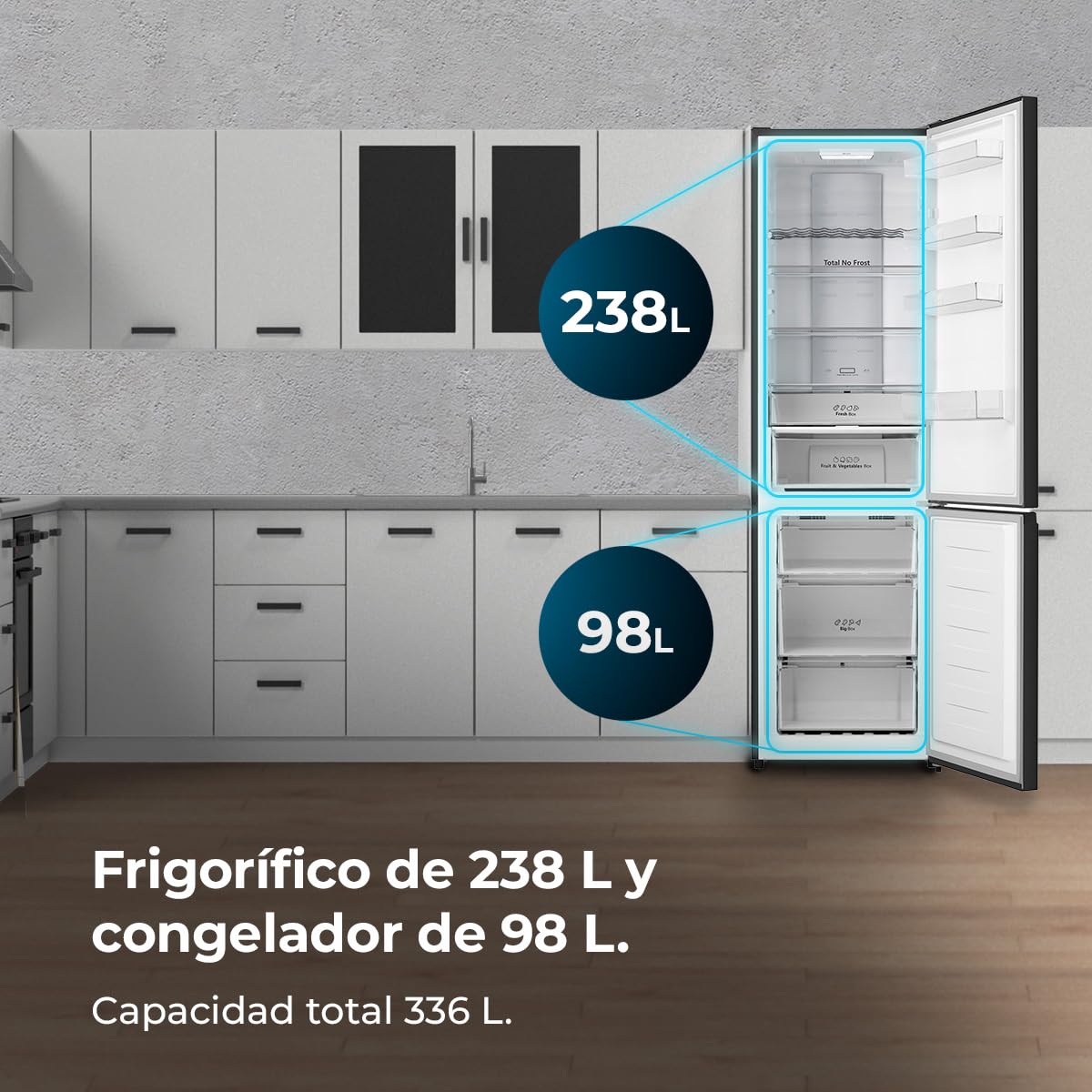 cecotec-bolero-coolmarket-combi-336-k-hl-gefrierkombi-edelstahl-a image 5