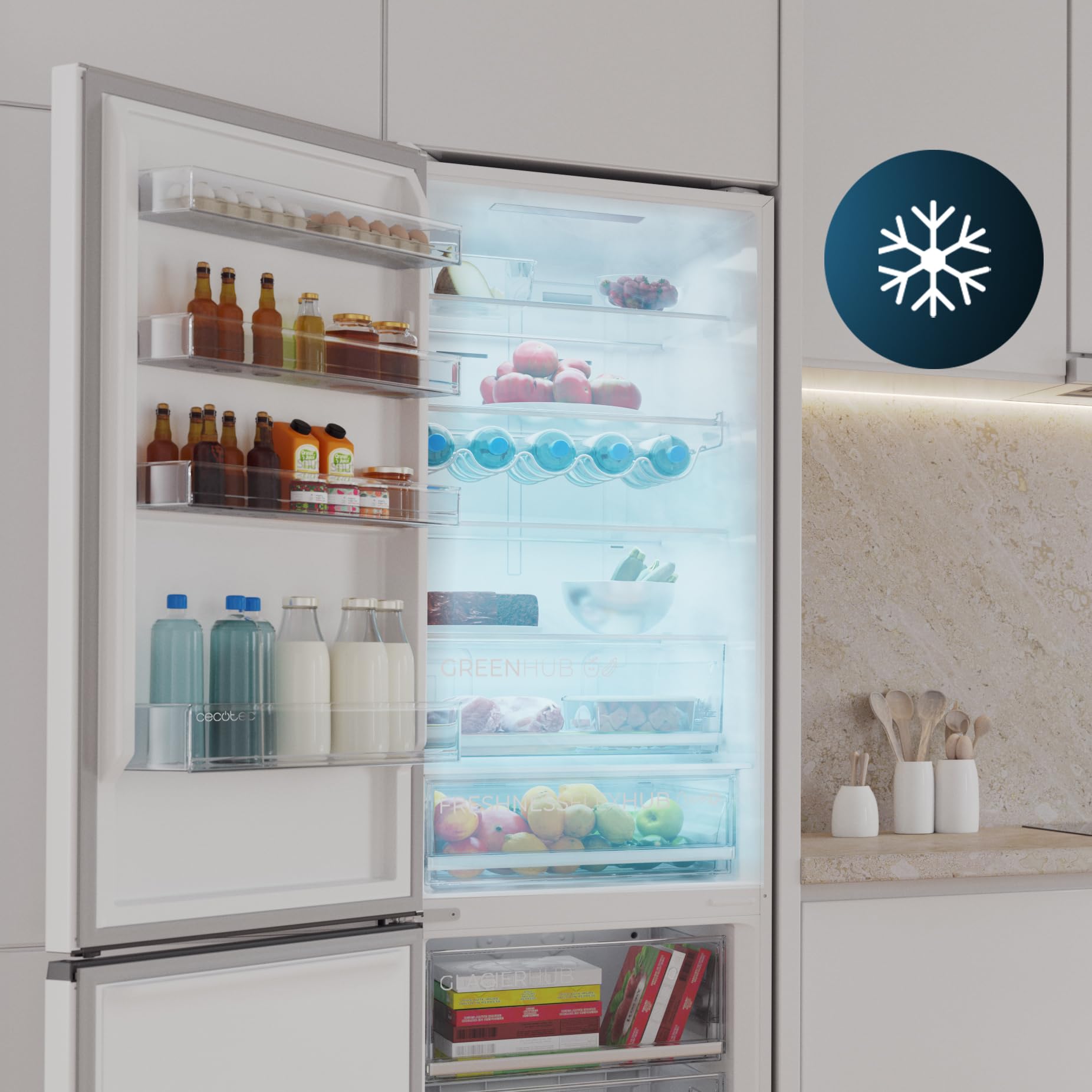 cecotec-bolero-coolmarket-combi-456-white-glass-e-k-hlschrank image 6