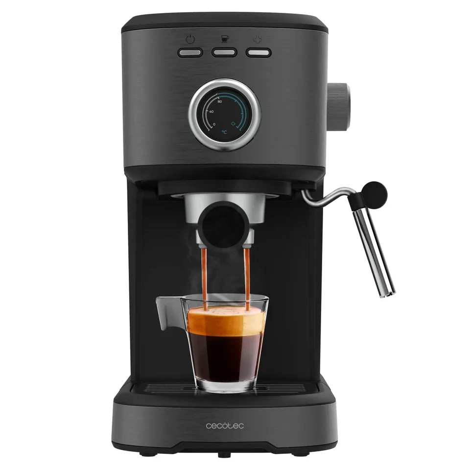 cecotec-power-espresso-20-pecan-steel-espressomaschine-schwarz image 1