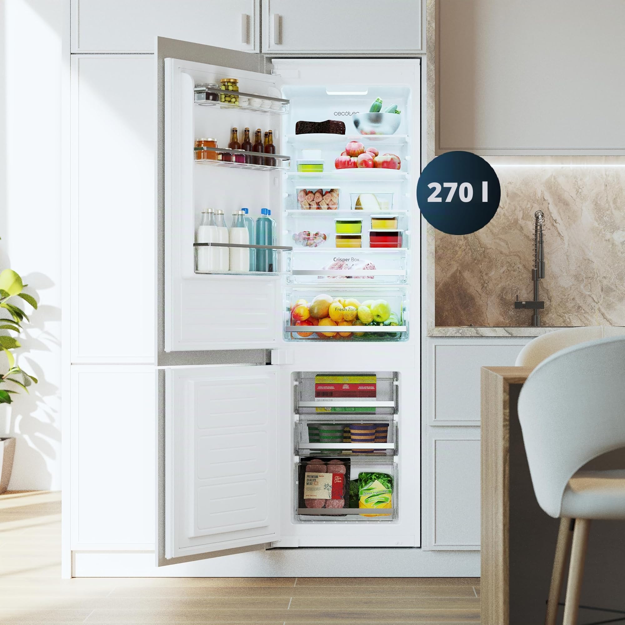 cecotec-bolero-coolmarket-combi-k-hlschrank-270-l-einbau-e image 7
