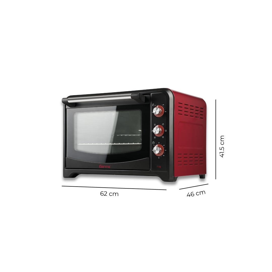 girmi-fe60-elektroofen-60-l-rot-edelstahl-drehspie-2000-w image 3