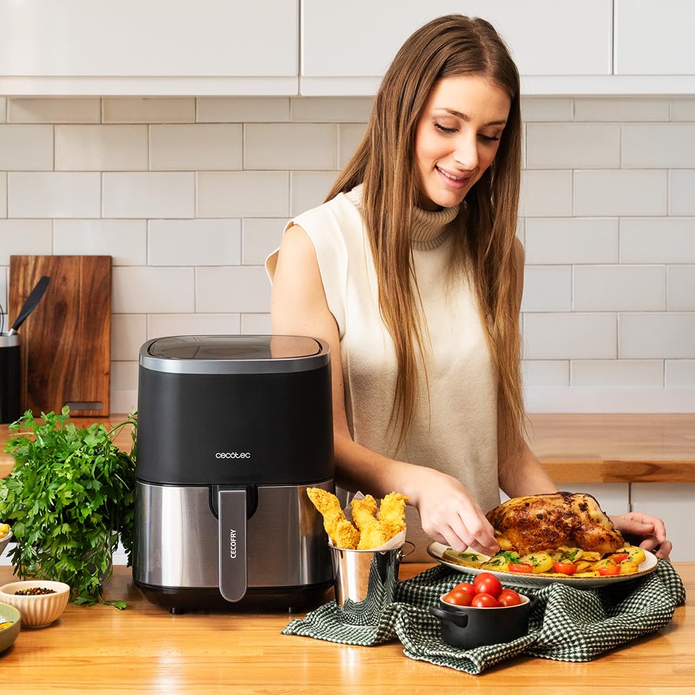 cecotec-cecofry-fantastik-inox-4000-hei-luftfritteuse-4-l-schwarz image 4