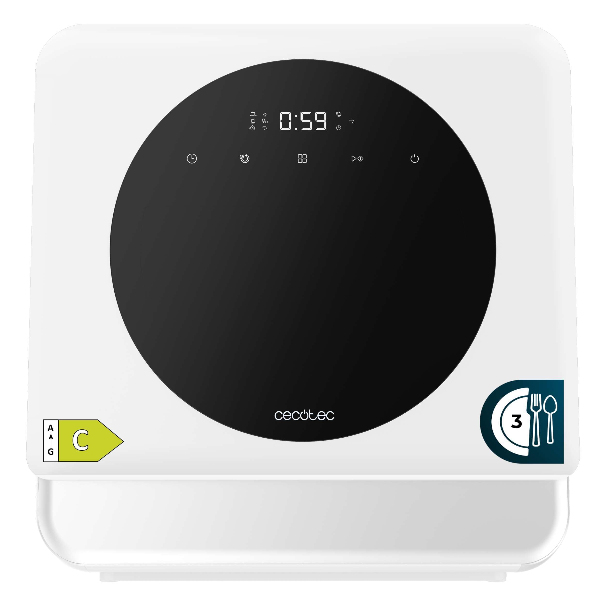 cecotec-bolero-aguazero-1100-mini-sp-lmaschine-wei-3-gedecke image 1