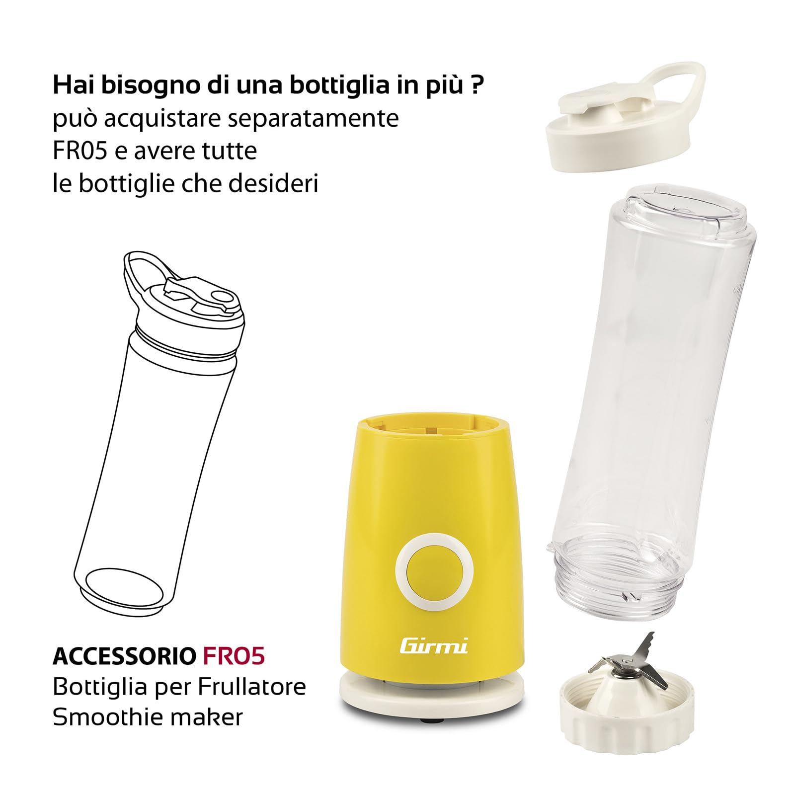 girmi-fr04-smoothie-maker-0-5l-gelb-wei-260w-to-go image 4