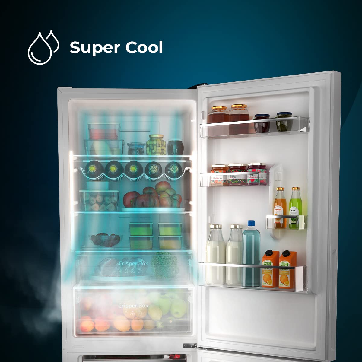 cecotec-bolero-coolmarket-combi-322-k-hlschrank-glass-black-no-frost image 8