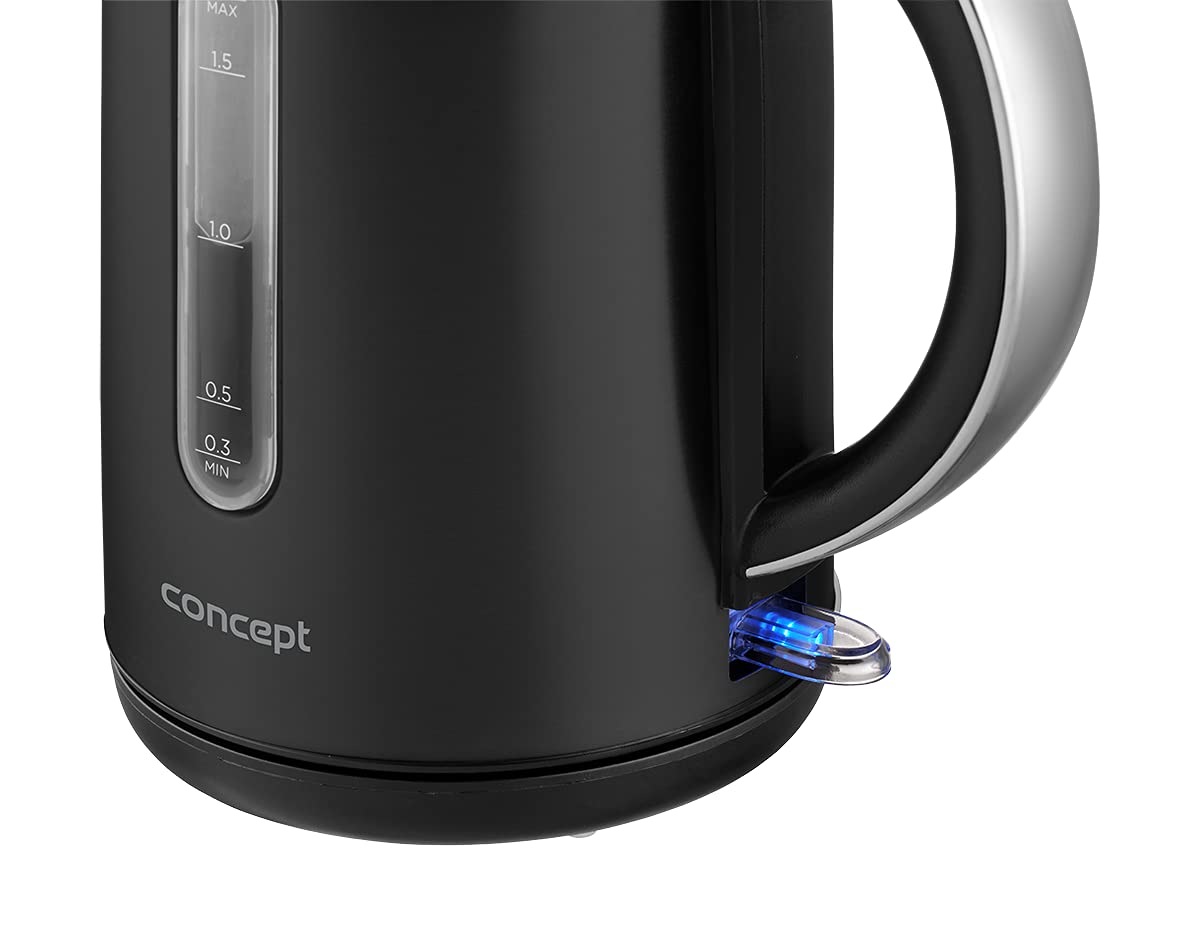 concept-rk3292-wasserkocher-1-7l-edelstahl-mattschwarz-2200w image 3