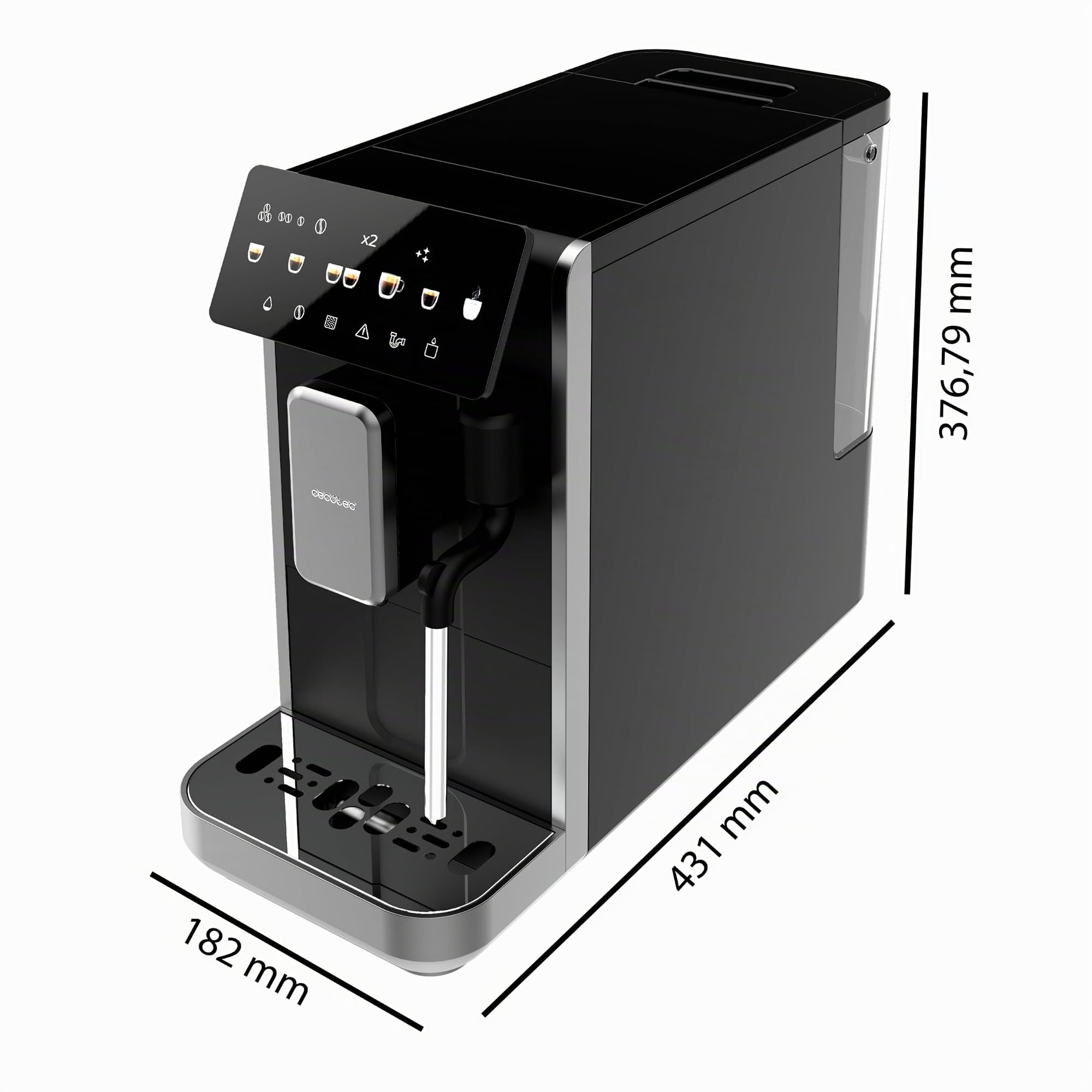 cecotec-cremmaet-lungo-steam-kaffeevollautomat-19-bar-2-l image 2