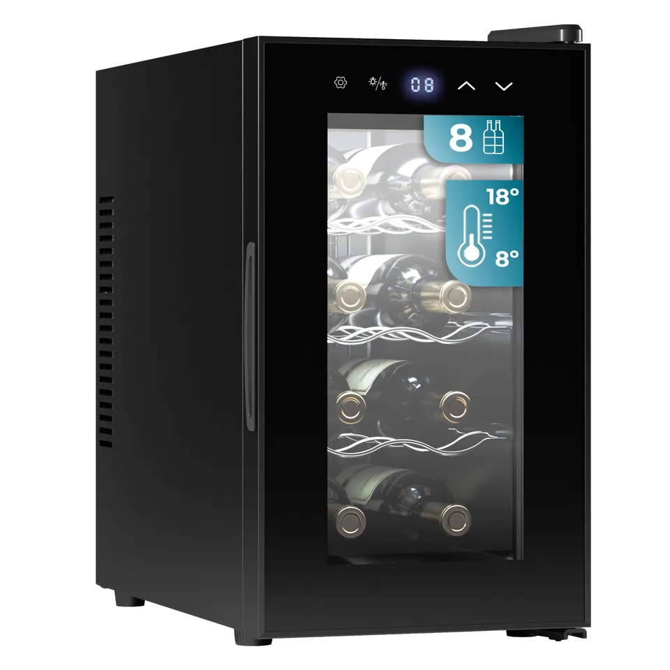 cecotec-bolero-grandsommelier-830-weink-hlschrank-8-flaschen-schwarz image 1
