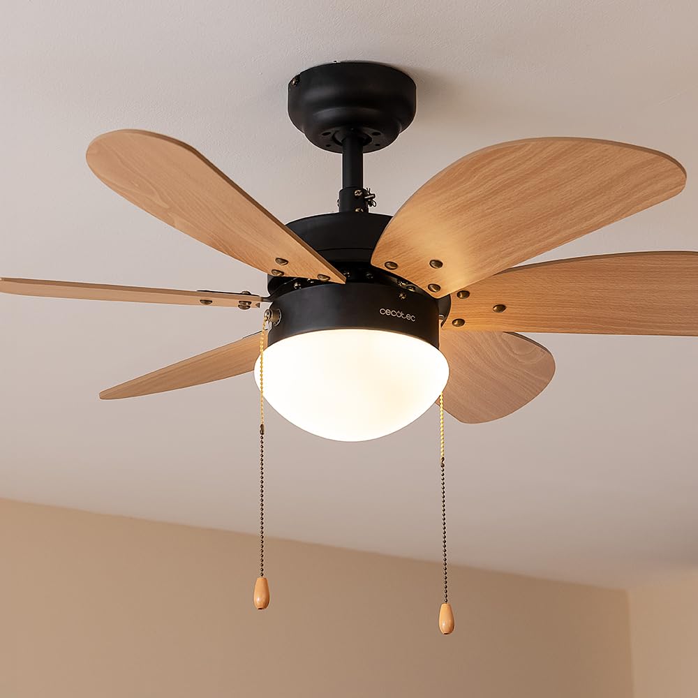 cecotec-aero-360-deckenventilator-92-cm-schwarz-holz-lampe image 5