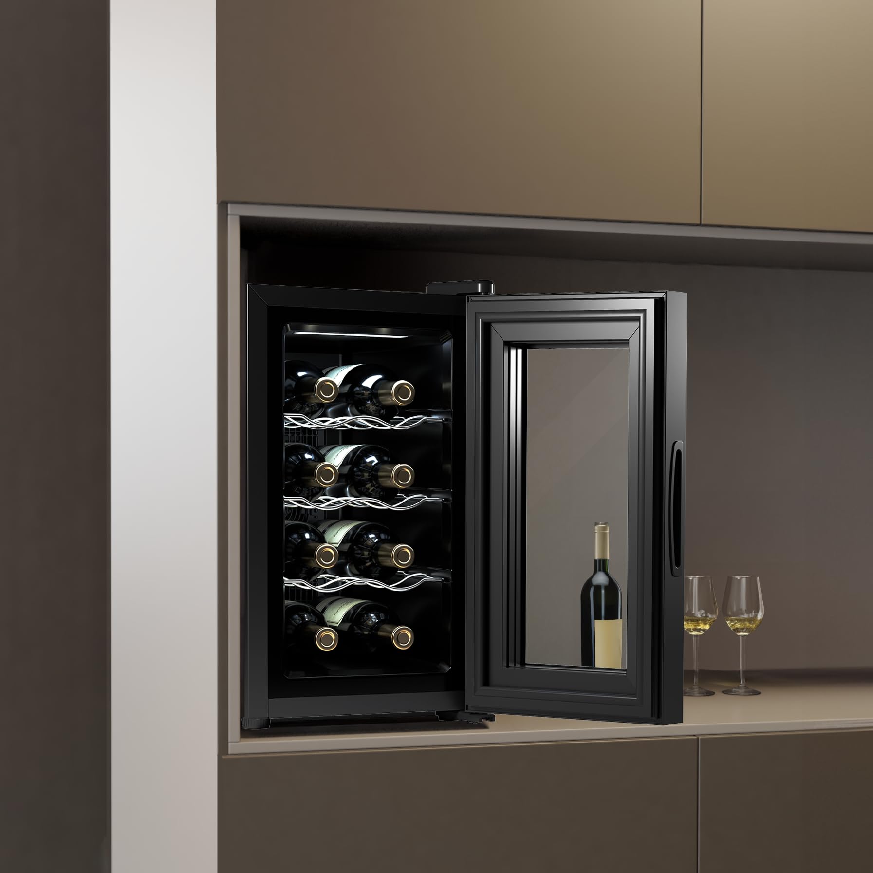 cecotec-bolero-grandsommelier-830-weink-hlschrank-8-flaschen-schwarz image 4