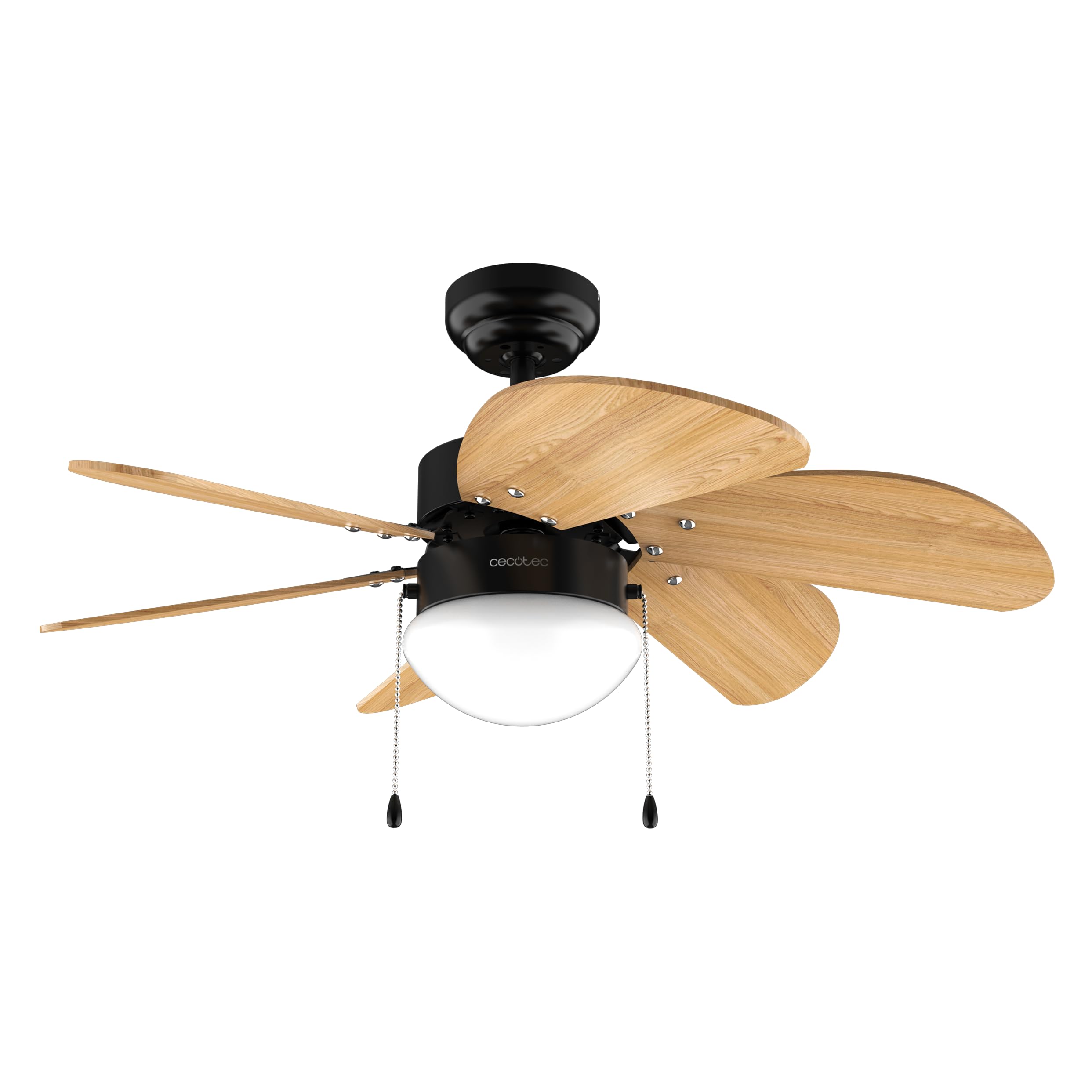 cecotec-aero-360-deckenventilator-92-cm-schwarz-holz-lampe image 1