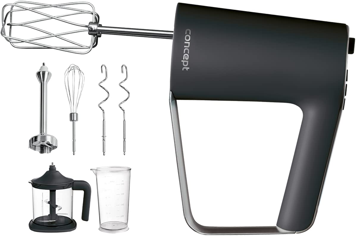 concept-sr3310-handmixer-500-w-schwarz-mit-800-ml-beh-lter image 1