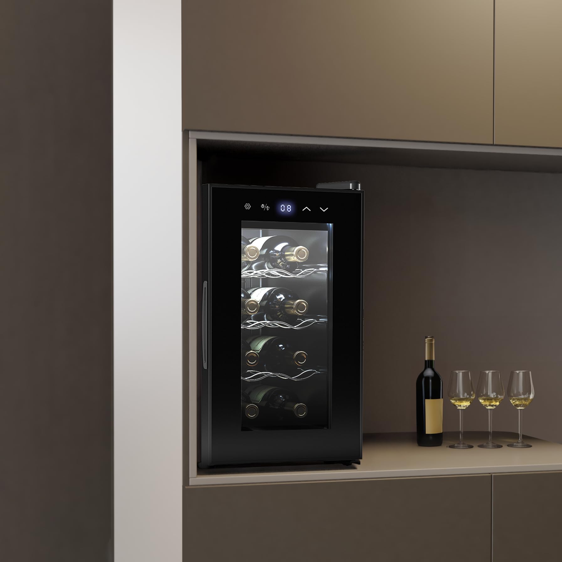 cecotec-bolero-grandsommelier-830-weink-hlschrank-8-flaschen-schwarz image 3