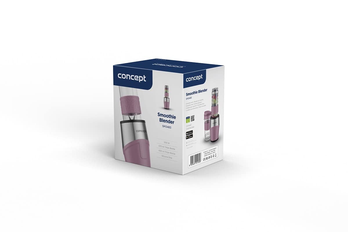 concept-sm3483-smoothie-maker-dusty-rose-500-w-2-flaschen image 7