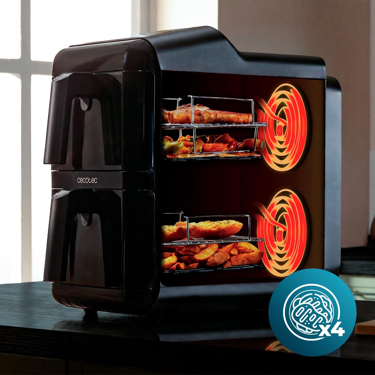 cecotec-cecofry-duolevel-12000-window-hei-luftfritteuse-12l-sync image 5