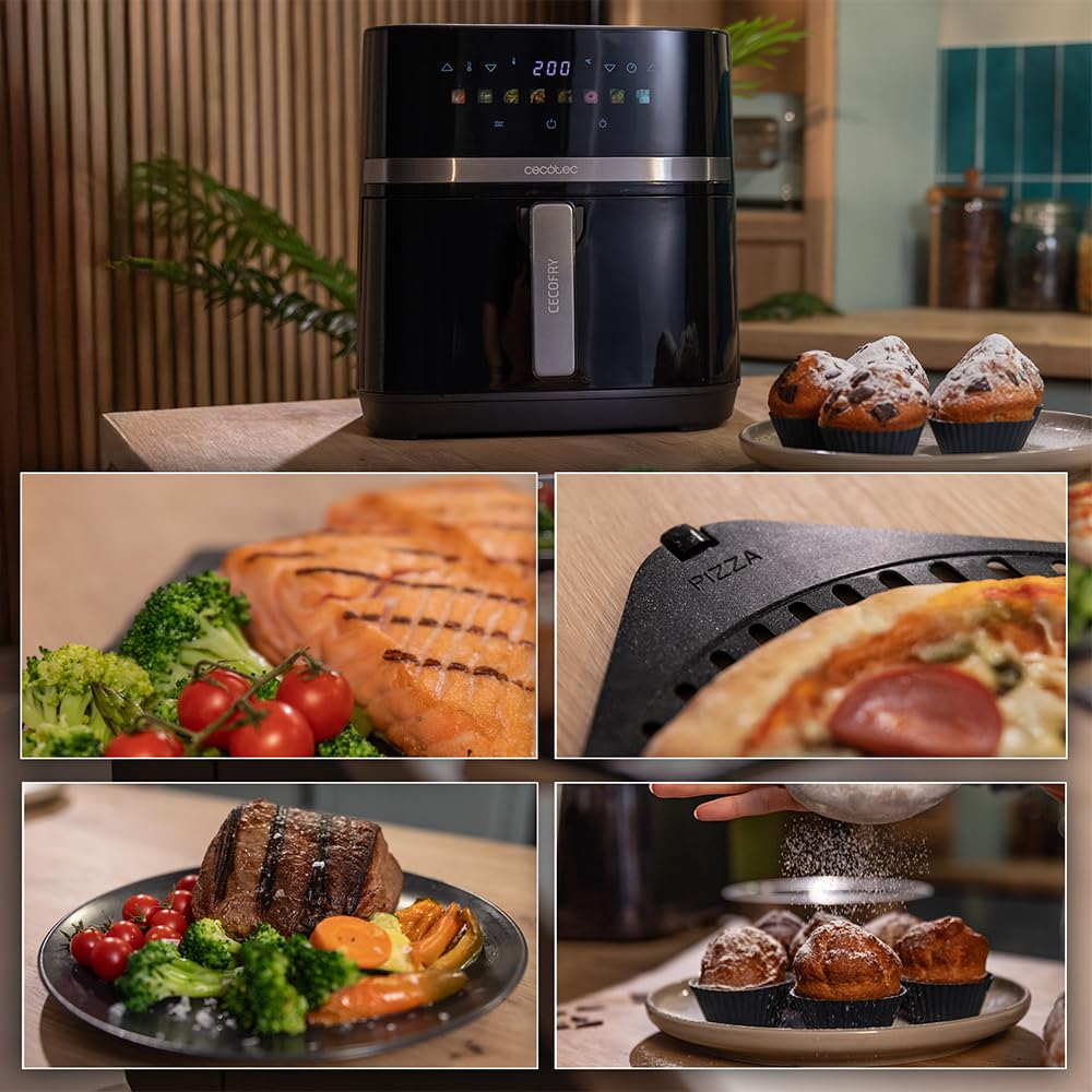 cecotec-cecofry-grill-duoheat-8000-hei-luftfritteuse-8-l-schwarz image 3