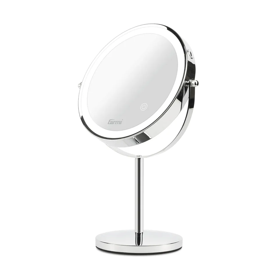 girmi-be02-schminkspiegel-led-17cm-chrom-1x-3x-usb-c image 1