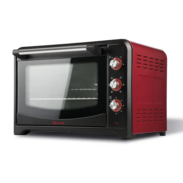 girmi-fe60-elektroofen-60-l-rot-edelstahl-drehspie-2000-w image 1