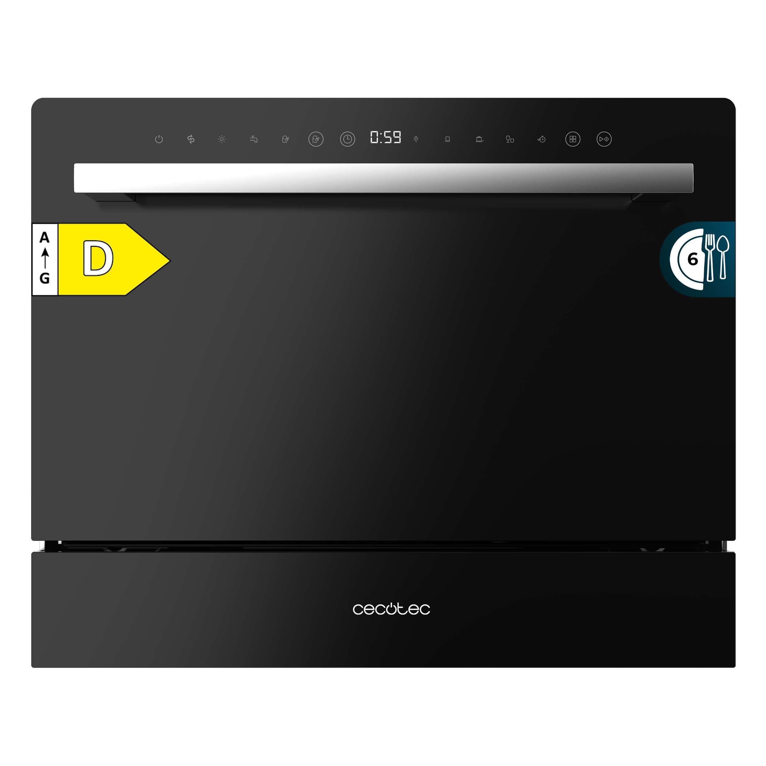 cecotec-bolero-aguazero-2400-kompakt-geschirrsp-ler-6-gedecke-schwarz image 1