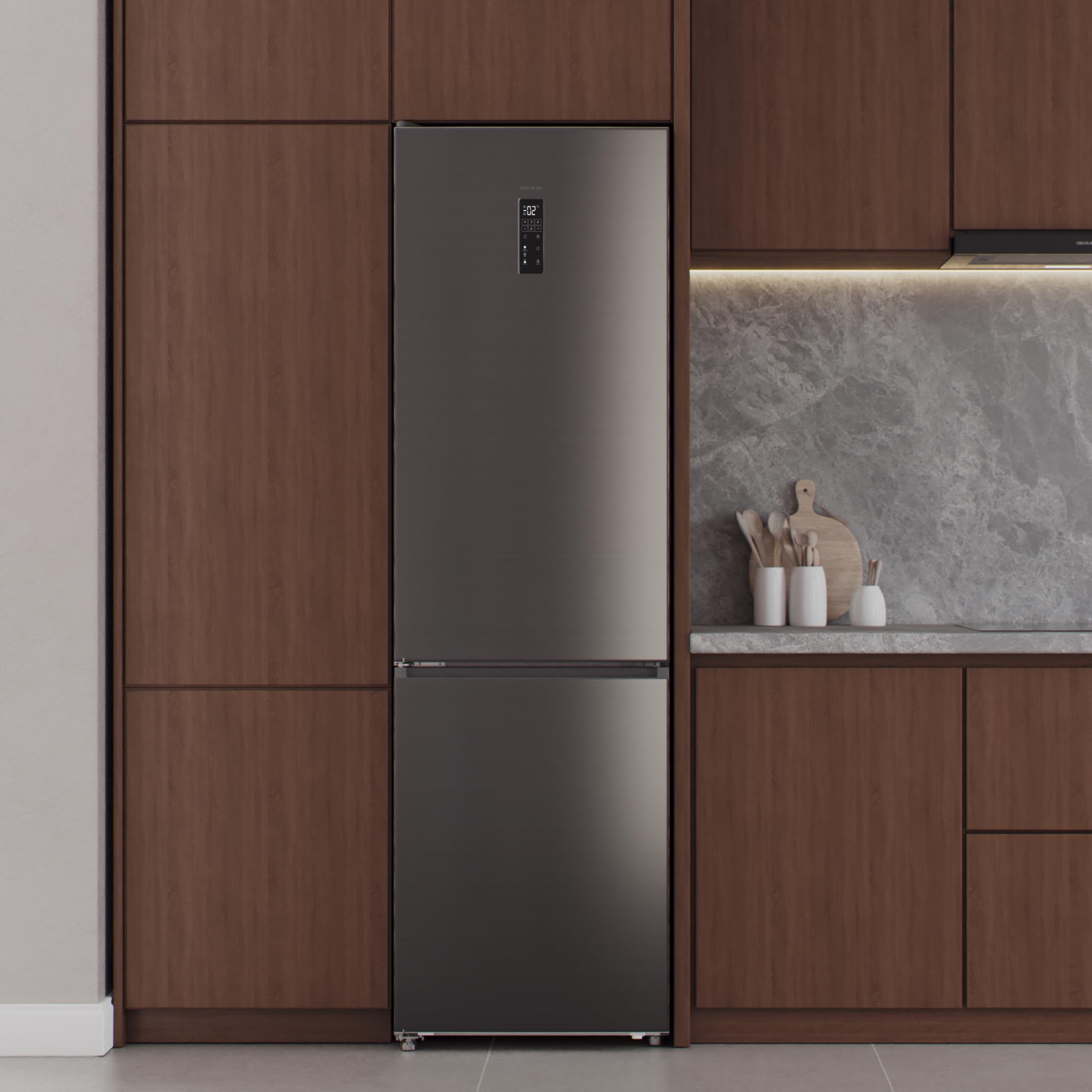 cecotec-bolero-coolmarket-combi-456-k-hlschrank-dark-no-frost image 4