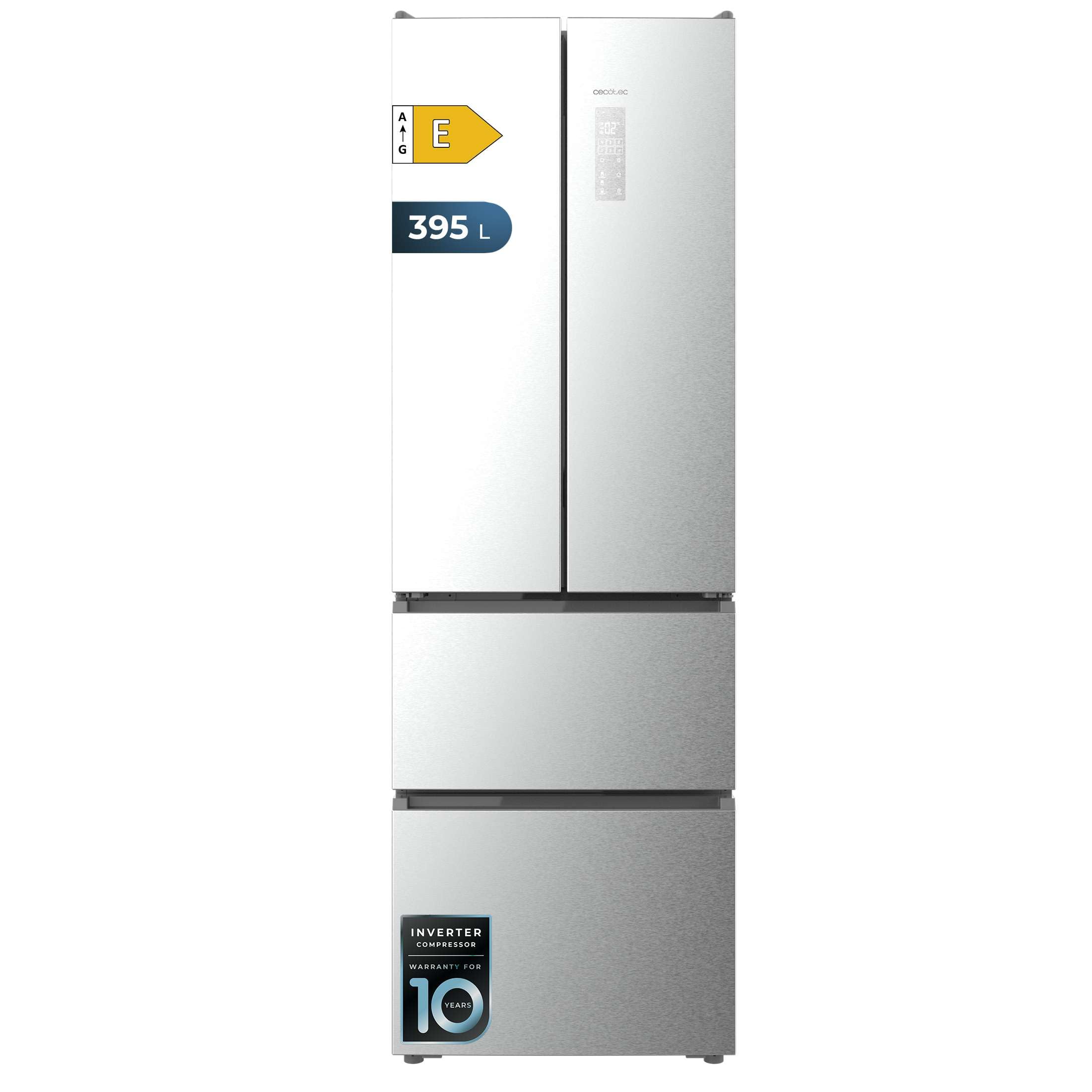 cecotec-coolmarket-f2d-395-k-hlschrank-395l-edelstahl-no-frost image 1