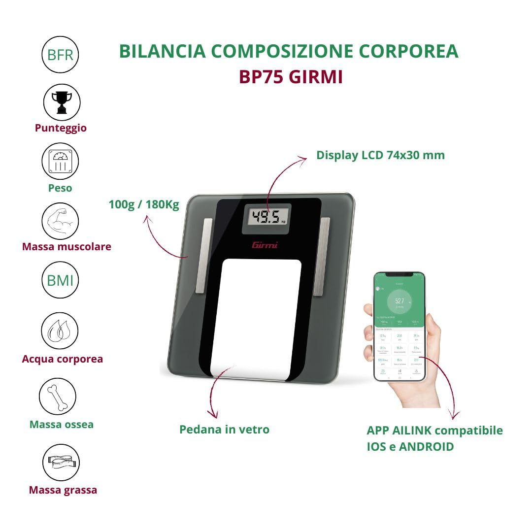 girmi-bp75-real-fit-k-rperwaage-mit-app-bluetooth image 2
