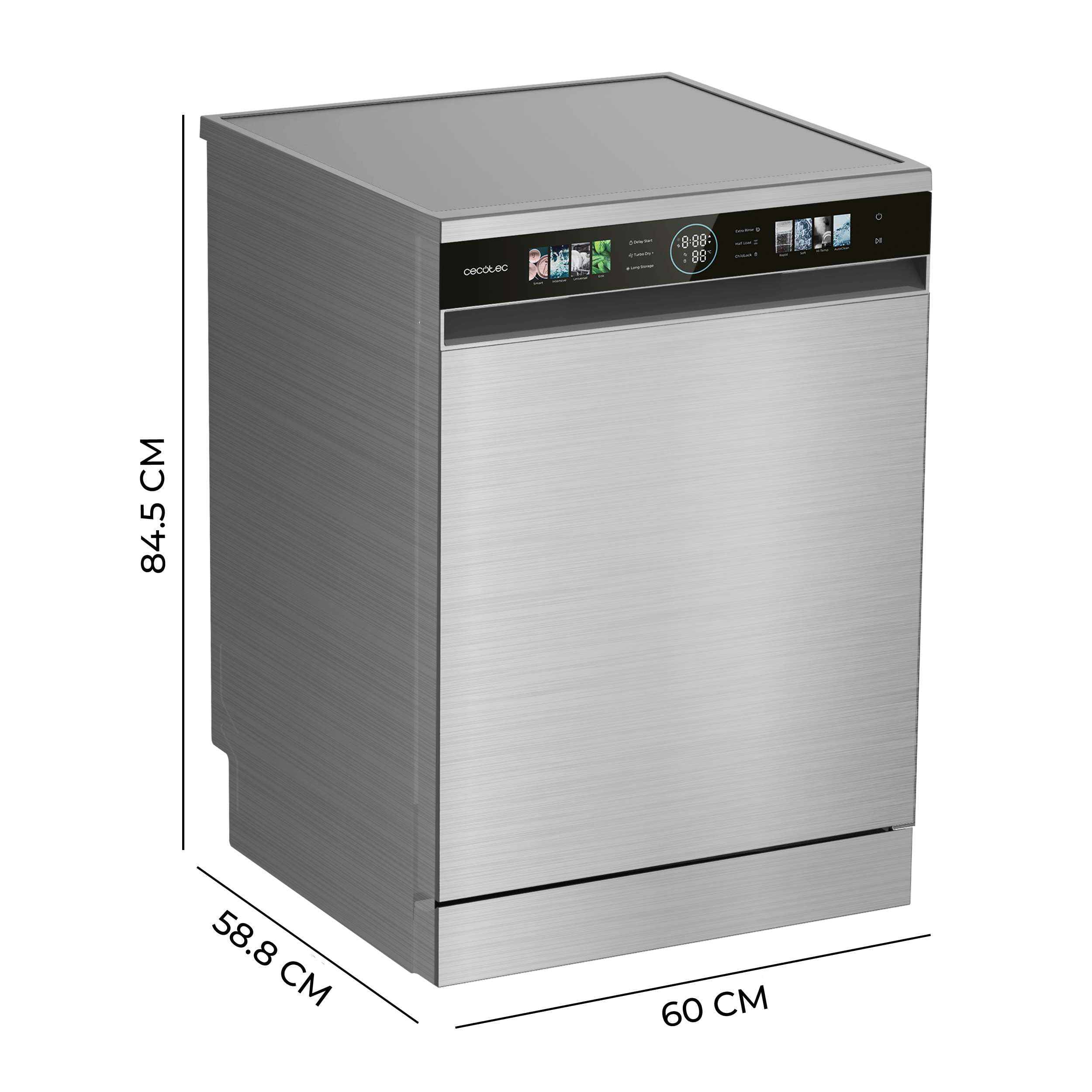 cecotec-bolero-aguazero-6320-geschirrsp-ler-60-cm-inox-15-gedecke image 2