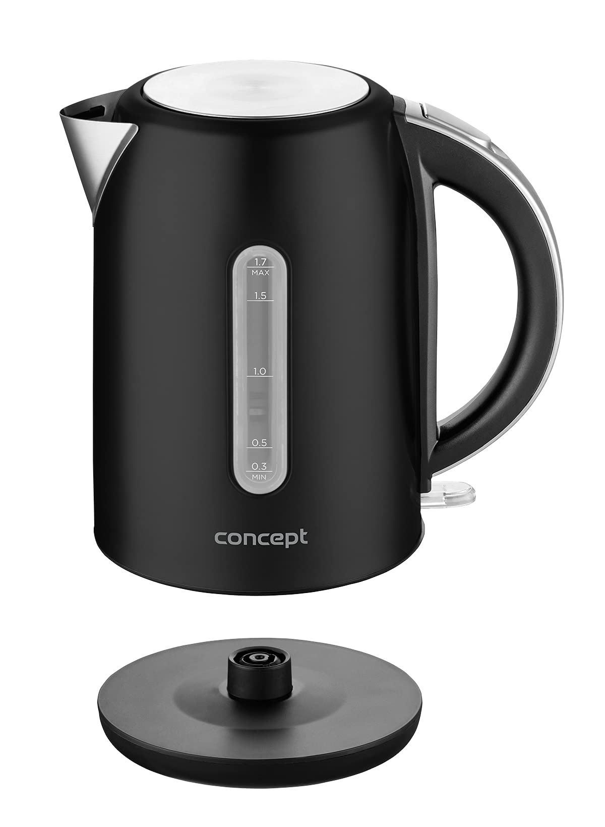 concept-rk3292-wasserkocher-1-7l-edelstahl-mattschwarz-2200w image 2