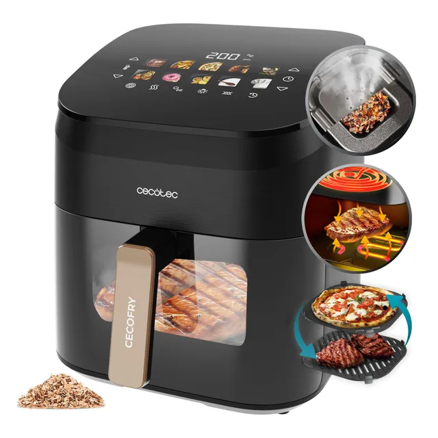 cecotec-cecofry-grill-smokin-6500-hei-luftfritteuse-6-5-l image 1