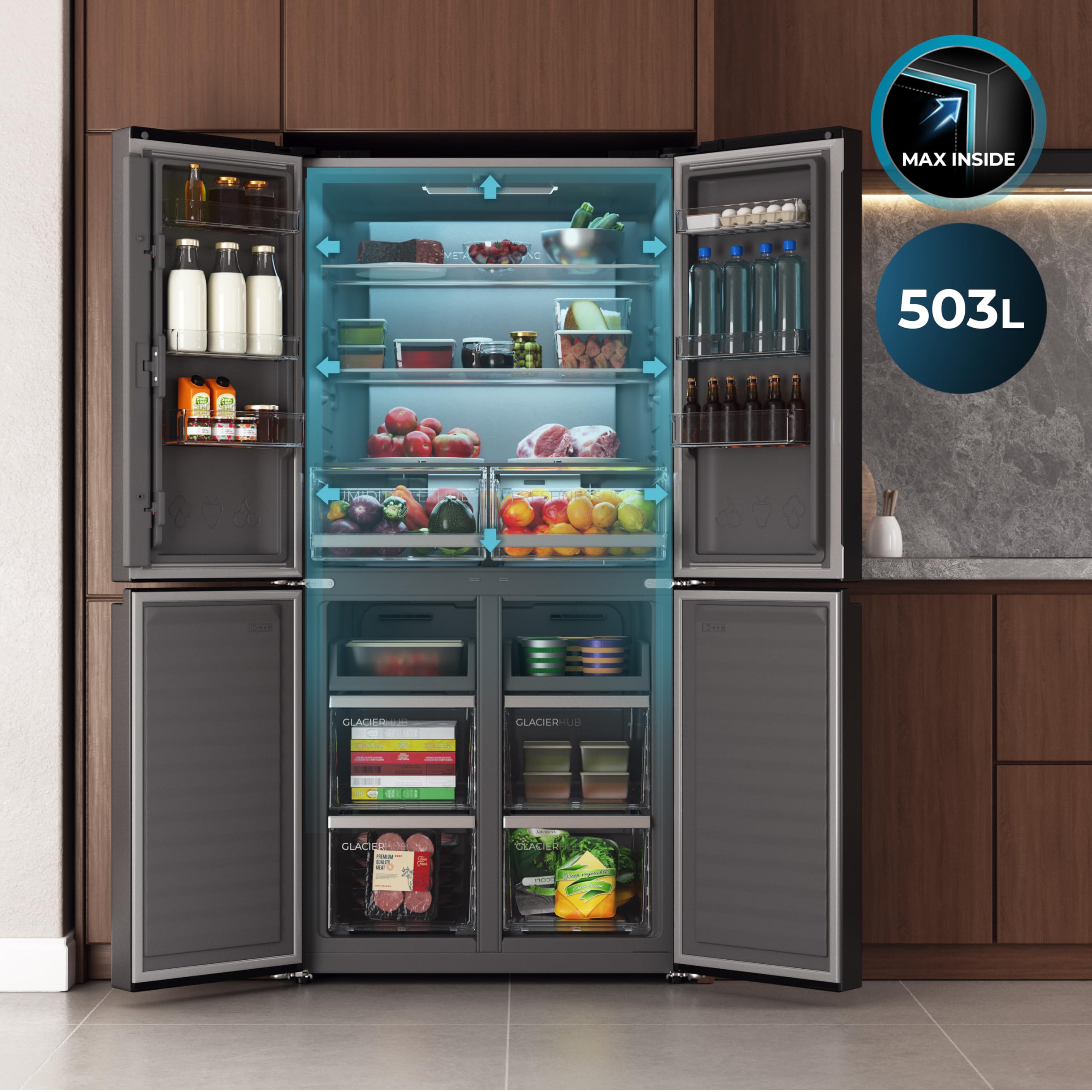 cecotec-bolero-coolmarket-4d-503-k-hlschrank-503l-dark image 4