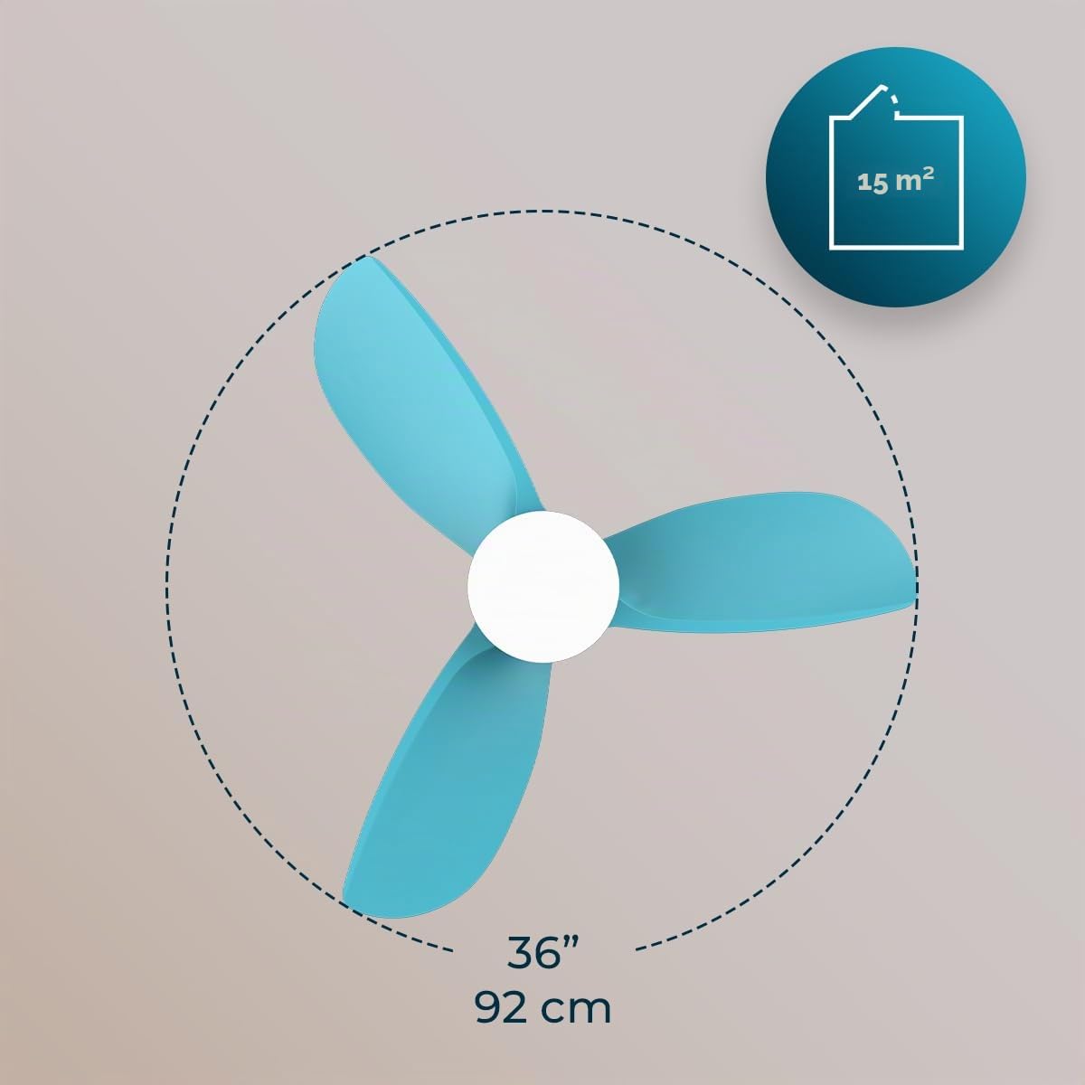 cecotec-aero-3050-sky-deckenventilator-36-zoll-blau-mit-led image 3