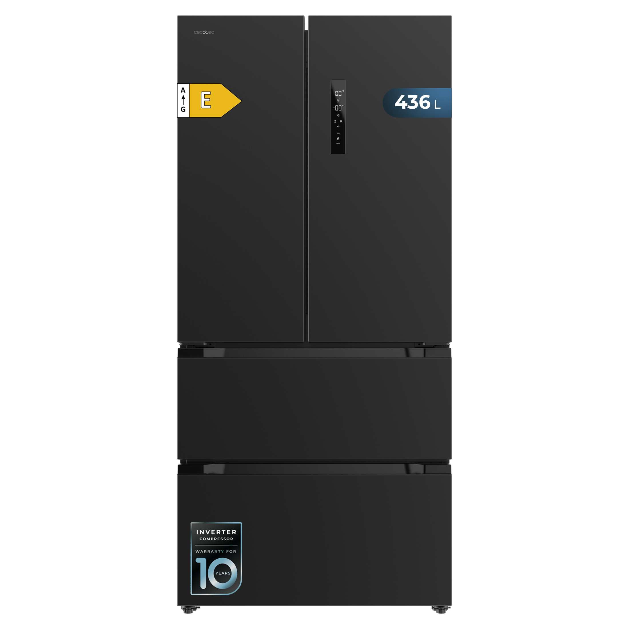 cecotec-bolero-coolmarket-fd-436-k-hlschrank-dark-inox-no-frost image 1