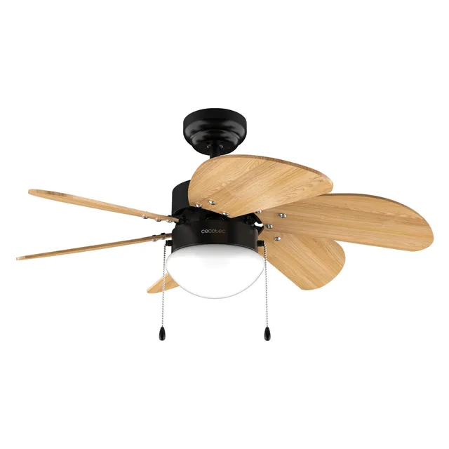 cecotec-aero-360-deckenventilator-92-cm-schwarz-holz-lampe image 1