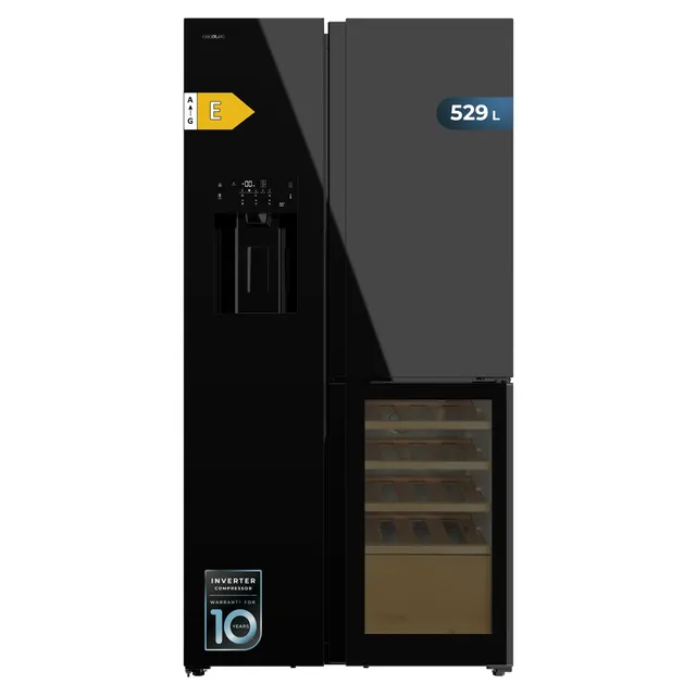 cecotec-bolero-coolmarket-tdw-529-k-hlschrank-black-glass-529-l-no-frost image 1