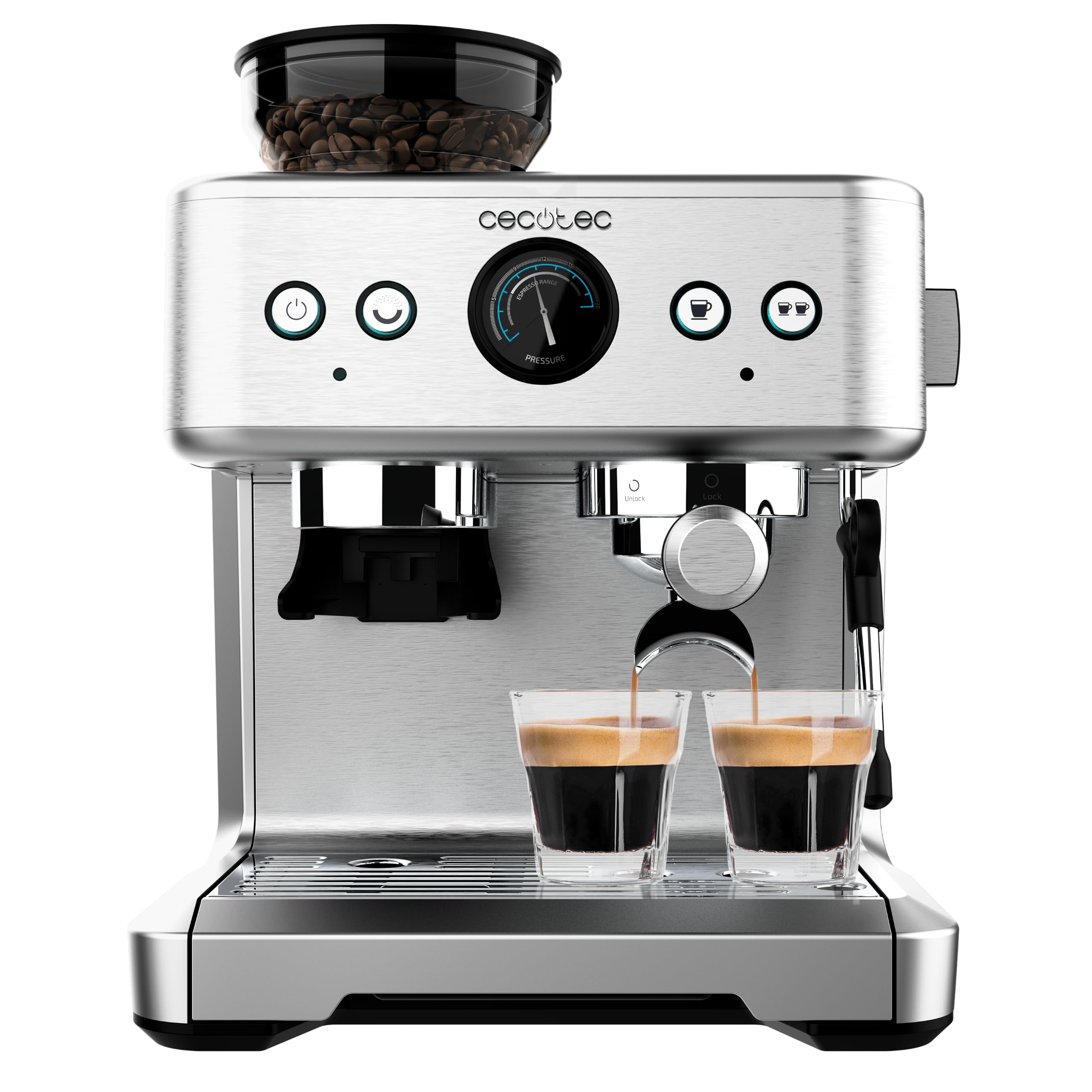 cecotec-power-espresso-20-barista-maestro-espressomaschine-mahlwerk image 1
