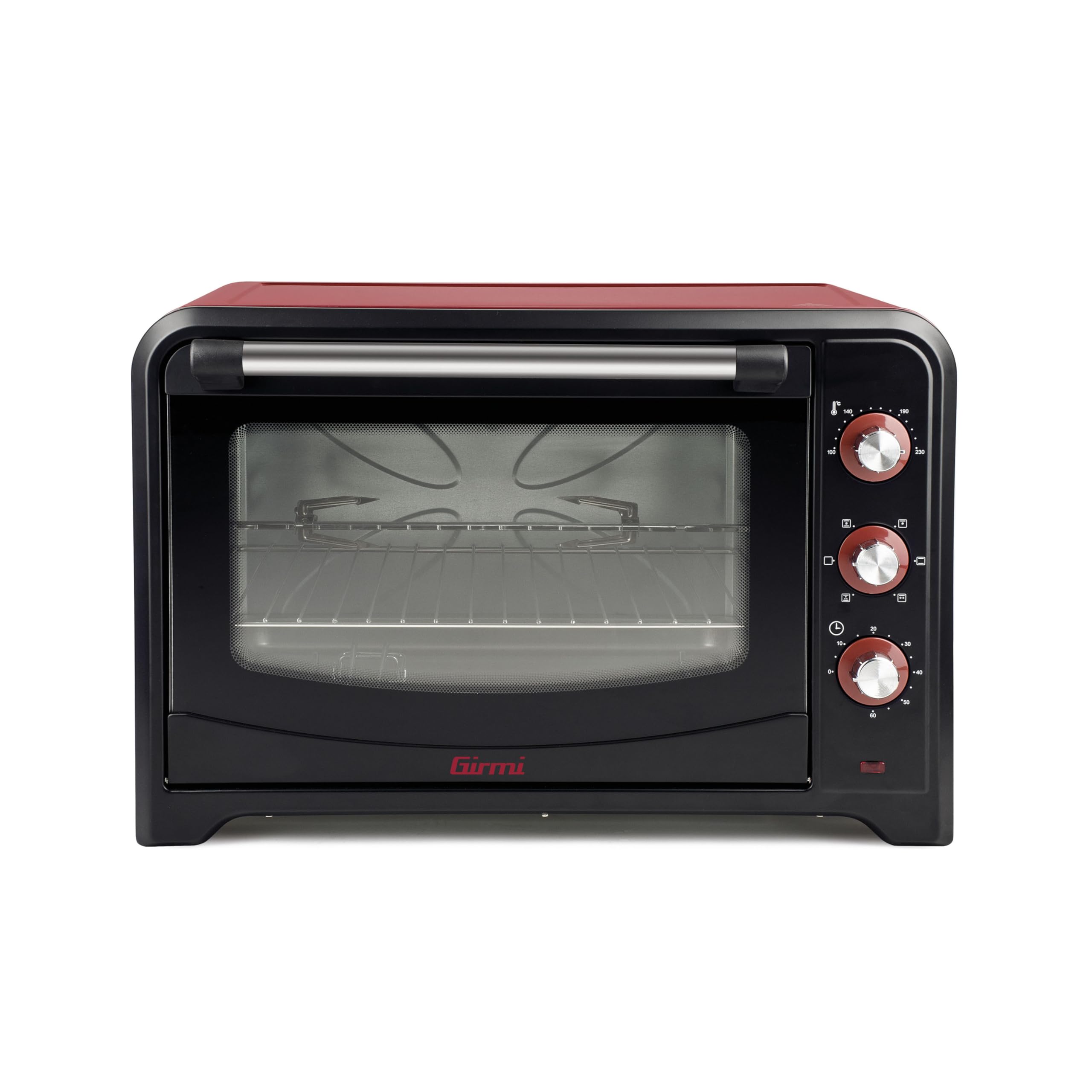 girmi-fe60-elektroofen-60-l-rot-edelstahl-drehspie-2000-w image 2