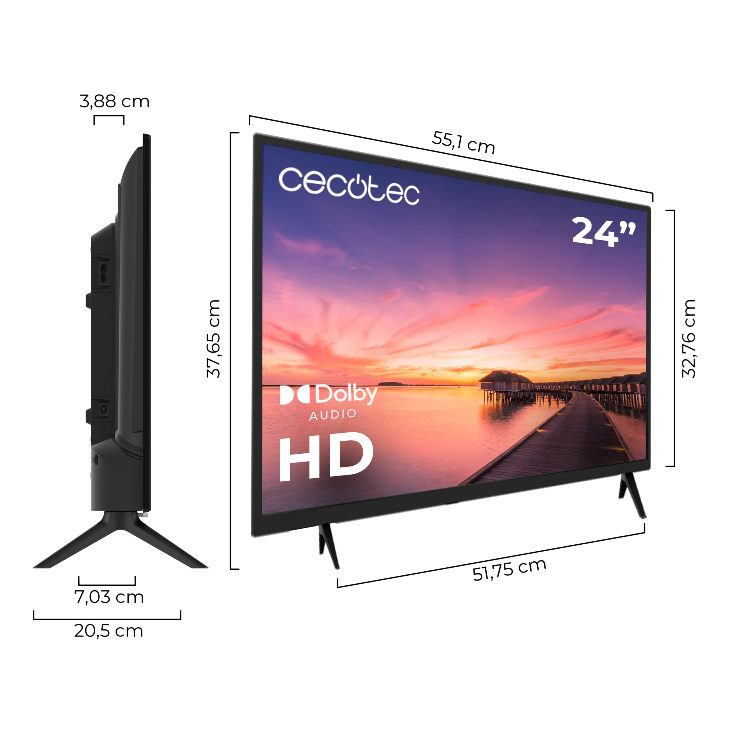 cecotec-tv-24-zoll-hd-fernseher-mit-dolby-hdmi-usb image 7