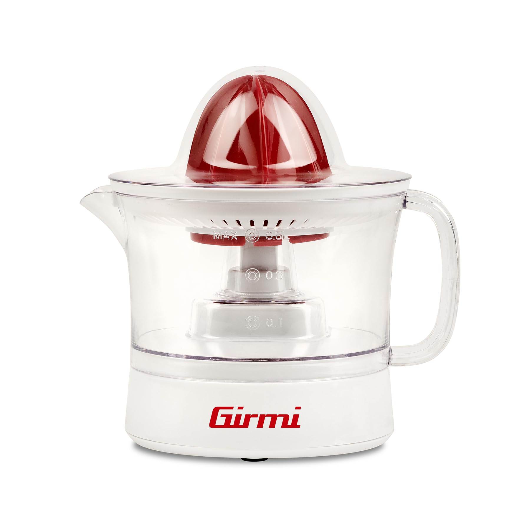 girmi-sr05-zitruspresse-wei-rot-500-ml-mit-doppelkegel image 2